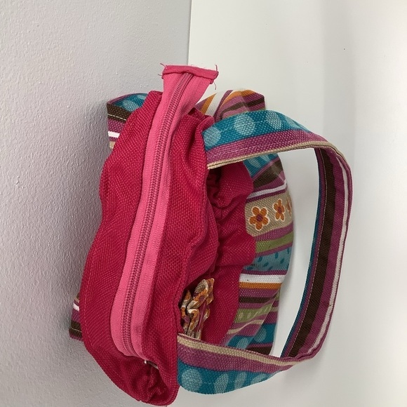 Y2K bright striped and floral small bag (Preowned) - Picture 4 of 6